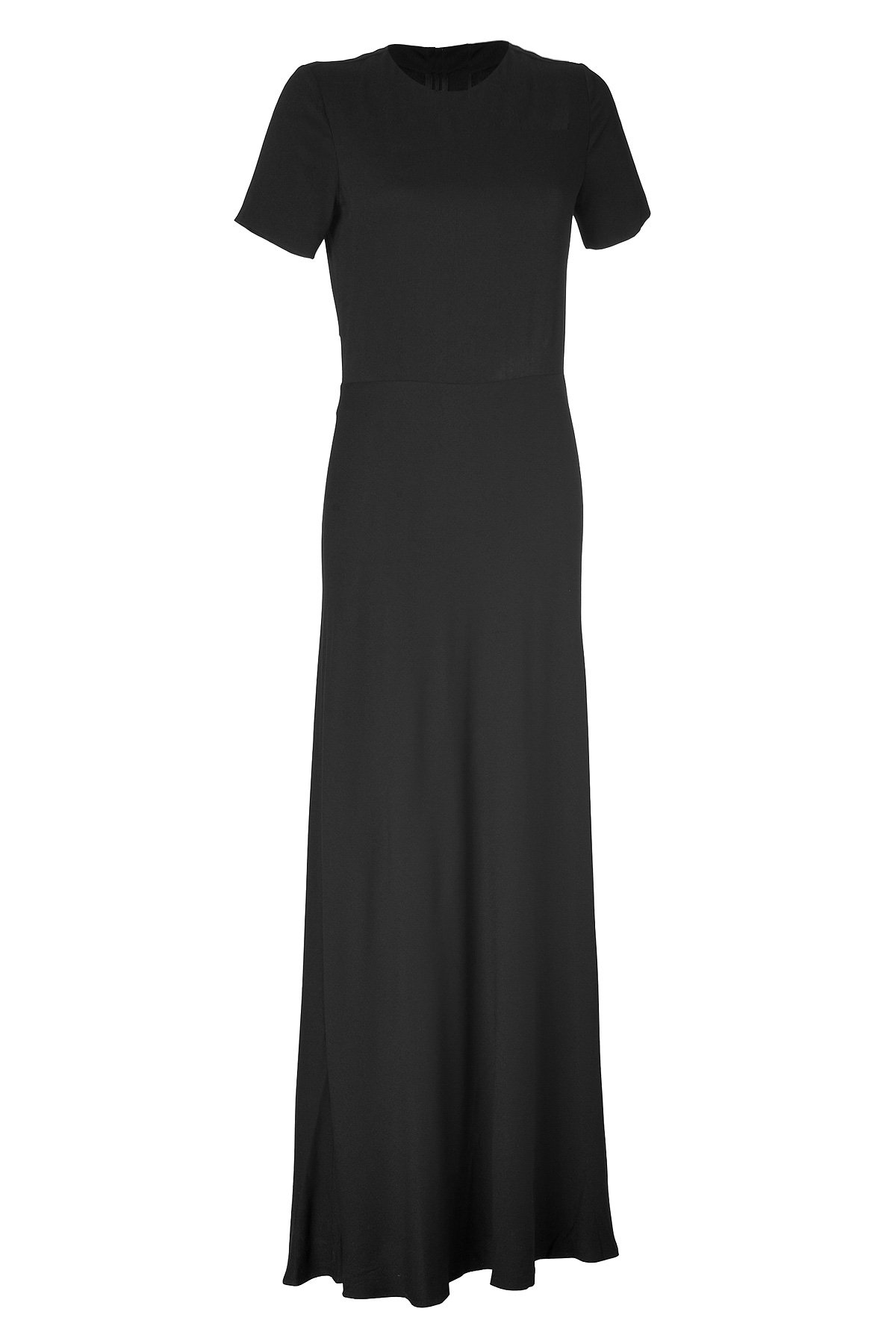 black crepe gown