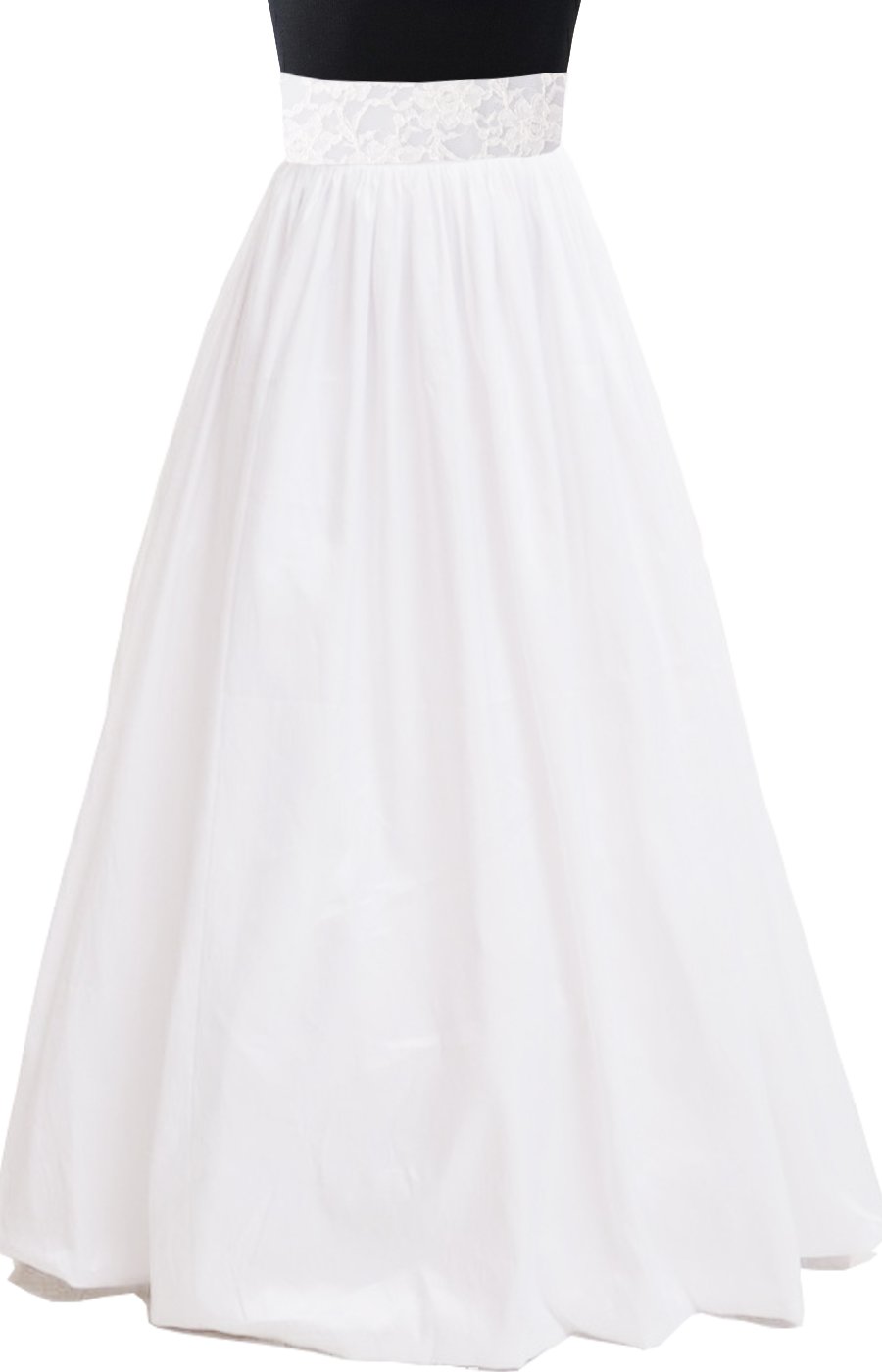 long maxi white skirt
