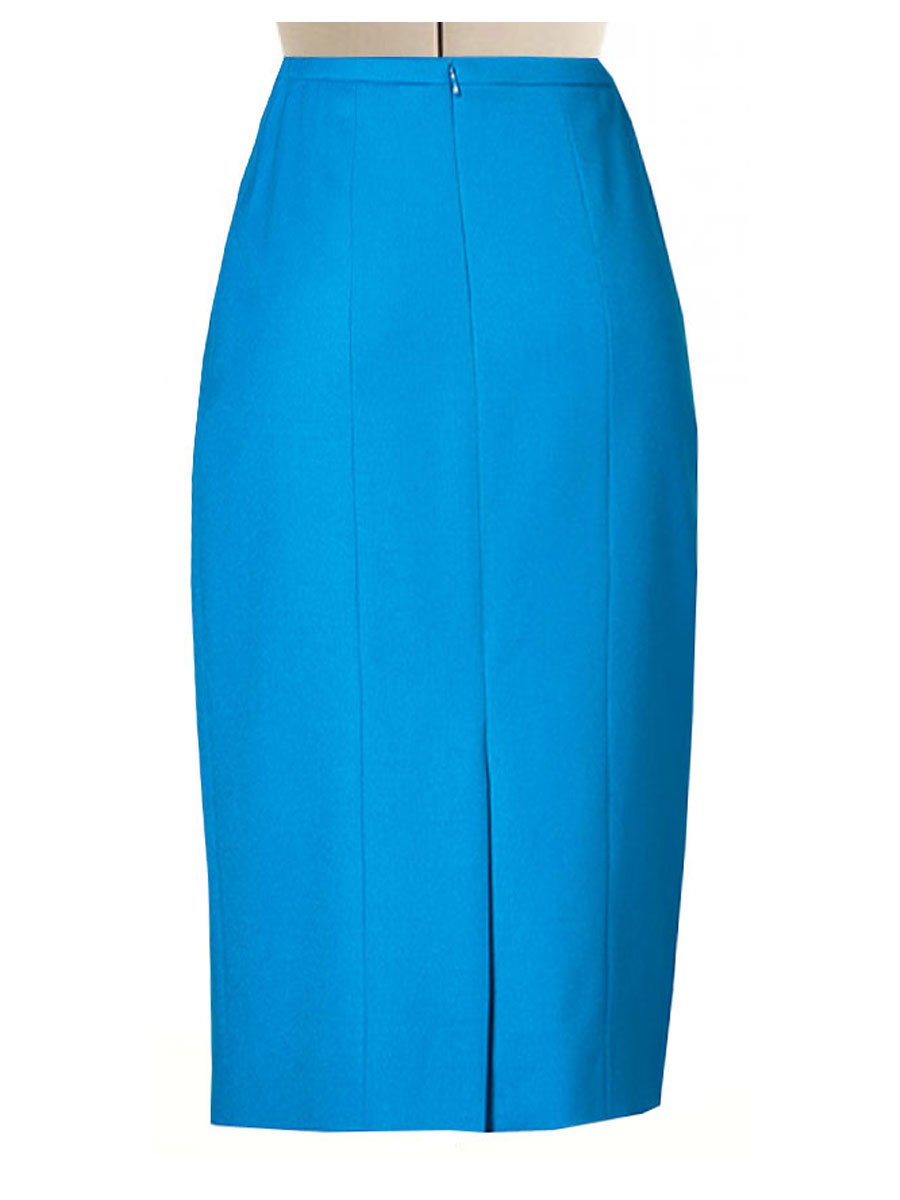 Sky Blue pencil Skirt – Elizabeth's Custom Skirts
