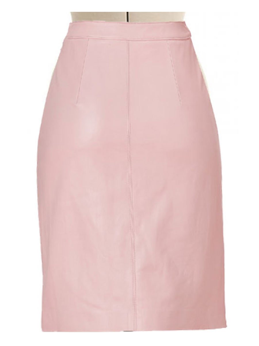 Pink Satin Straight Skirt, Custom Made Skirt, Custom Fit – Elizabeth's ...