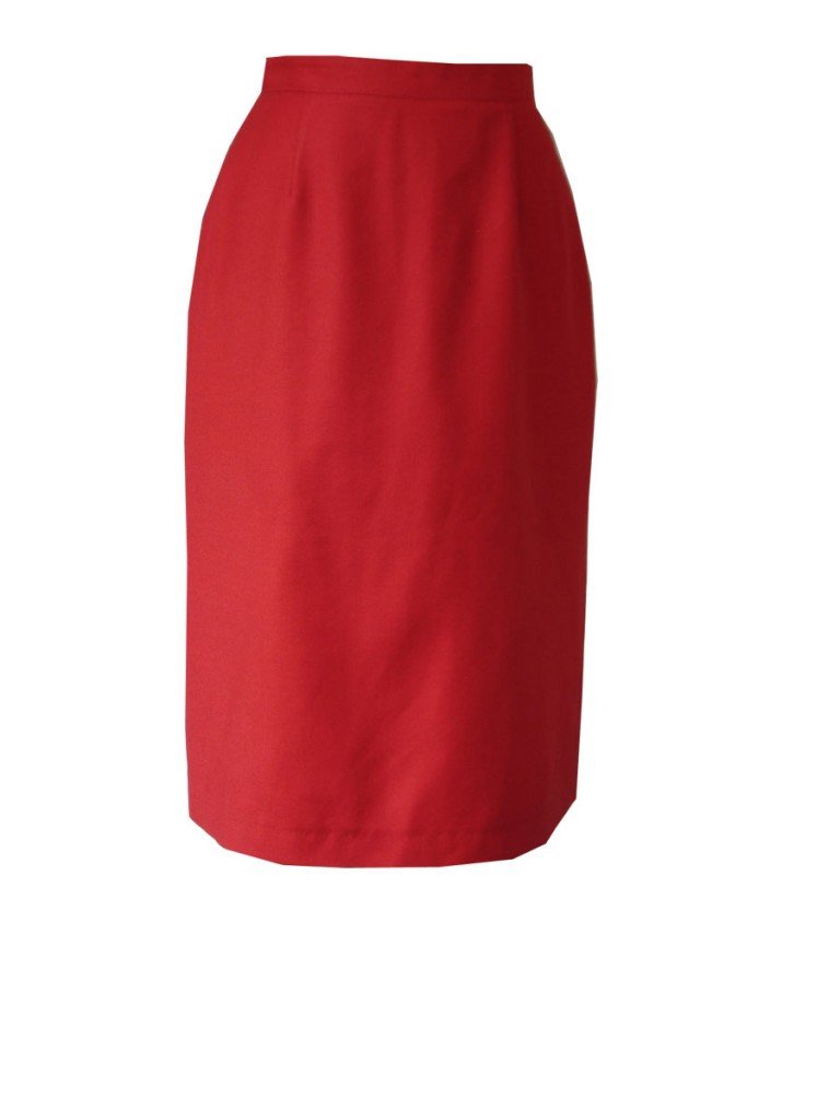 Red Plain Linen Skirt , Custom Handmade, Fully Lined, Vintage Style ...
