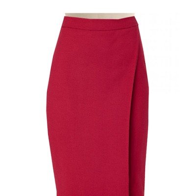 Red Wrap Straight Skirt | Elizabeth's Custom Skirts