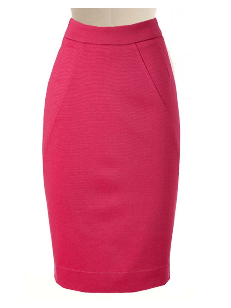 Rose Pink Pencil Skirt, Custom Handmade, Fully Lined, Linen Fabric ...