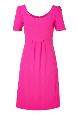 Bright Pink Cotton Stretch pencil Dress Dress | Elizabeth's Custom Skirts