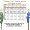 Custom Ladies Pencil Dress Size Chart Elizabeth 39 S Custom Skirts