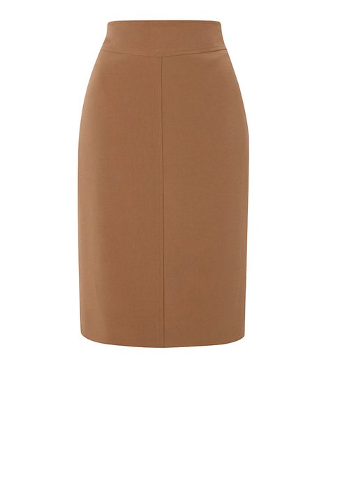 mustard Pencil Skirt, Custom Handmade, Fully Lined, Wool Blend Fabric ...