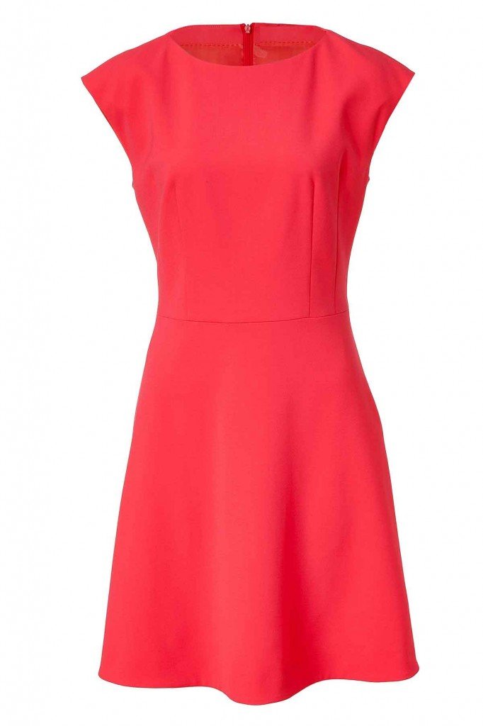 Lipstick Red Flared Dress, Custom Fit, Fully Lined – Elizabeth's Custom ...