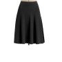 Black Flared Panelled Skirt, Custom Fit, Handmade, Fully Lined, Cotton ...