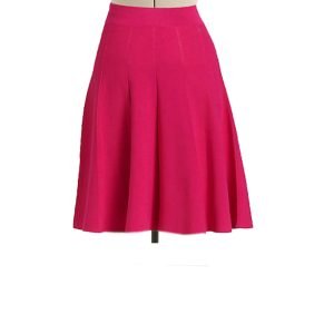 Red Flared Panelled Skirt, Custom Fit, Handmade, Fully Lined ...