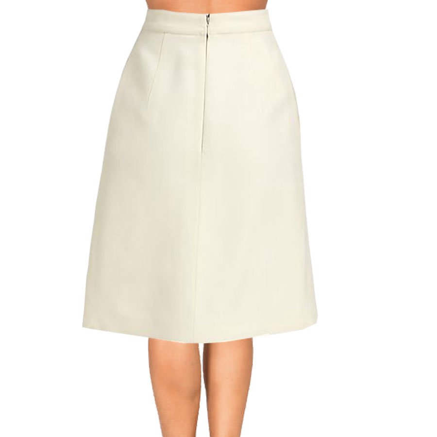 Cream Inverted Pleat A-Line Skirt – Elizabeth's Custom Skirts
