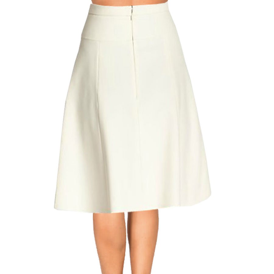 Cream Skirt with yolk flared Bottom – Elizabeth's Custom Skirts