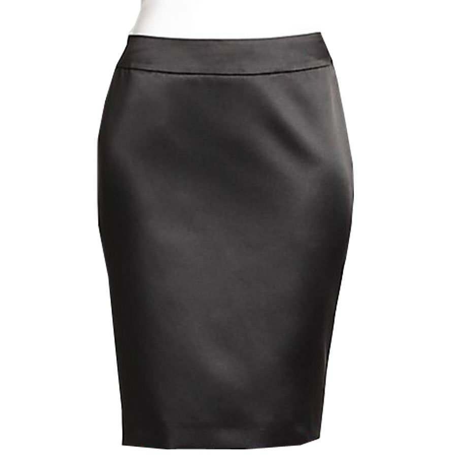 Plus Size Black Bridal satin pencil skirt – Elizabeth's Custom Skirts