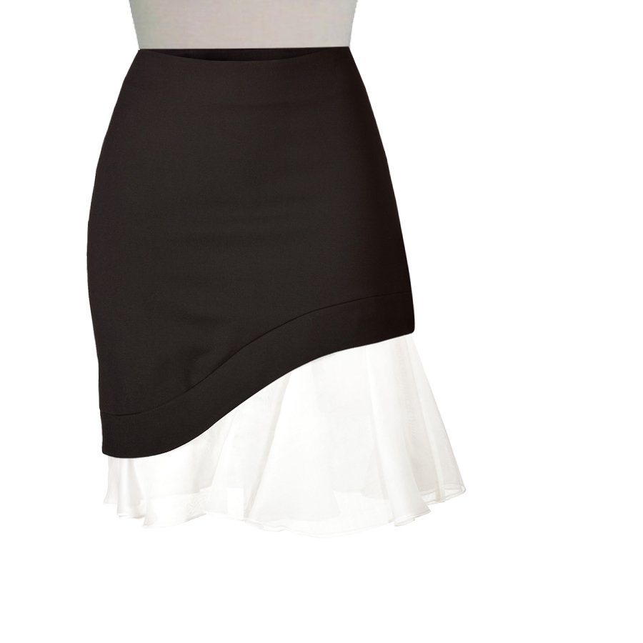 Black and White Two-Tone Skirt – Elizabeth's Custom Skirts