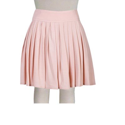 Pretty Pink High Waisted Stretch Cotton Knife Pleat Skirt | Elizabeth's ...