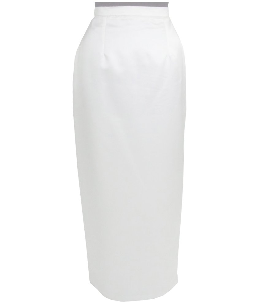 Straight cut white Bridal Satin Maxi Skirt – Elizabeth's Custom Skirts