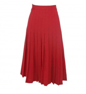 Red Linen pleated skirt – Elizabeth's Custom Skirts