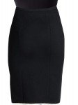 Black Wool Blend Wrap Skirt With White Trim – Elizabeth's Custom Skirts