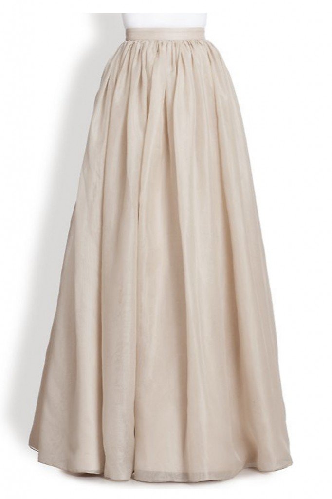Plus Size Ivory Chiffon Off White Flowing Maxi Skirt – Elizabeth's ...