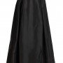 Black Taffeta Maxi Skirt with Inverted pleats | Elizabeth's Custom Skirts