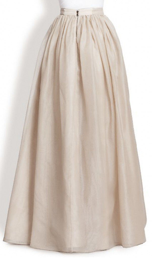 white maxi skirt chiffon