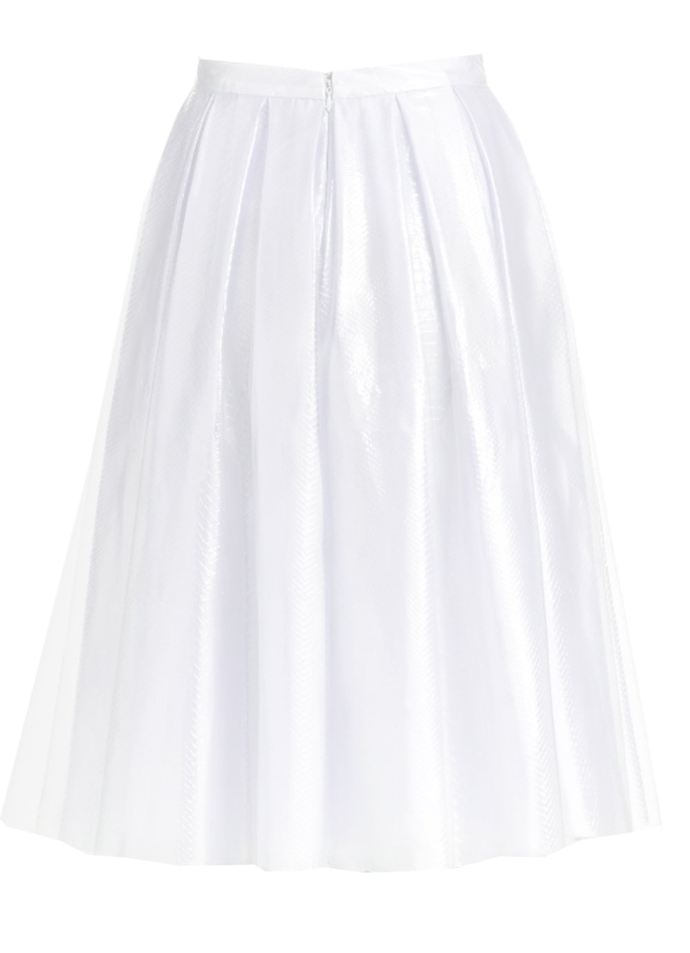 Pleated White Satin Skirt with sheer overlay – Elizabeth's Custom Skirts