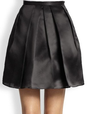 Satin Pleated Mini Skirt | Elizabeth's Custom Skirts