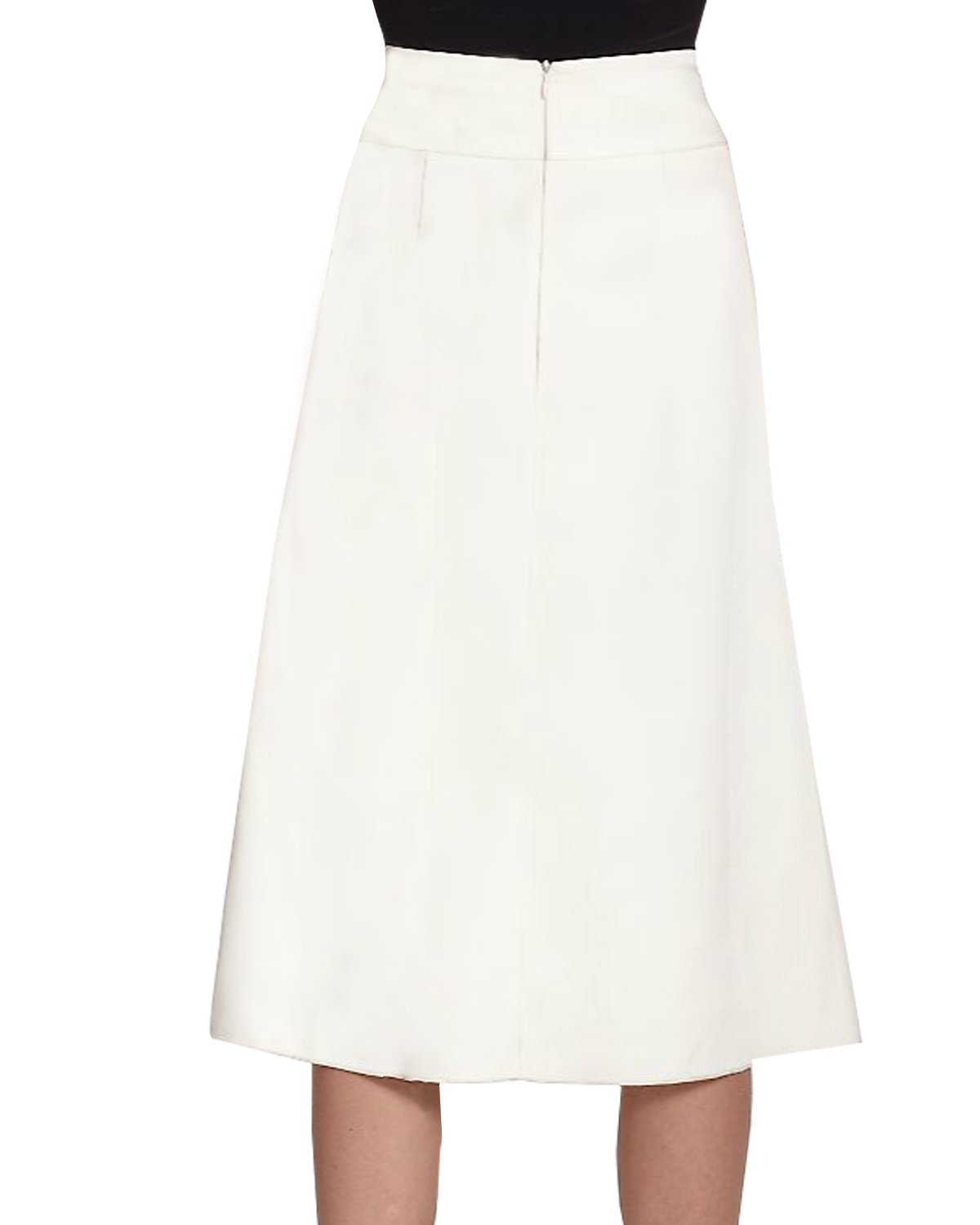 High Waist A-Line Skirt with Box Pleat – Elizabeth's Custom Skirts